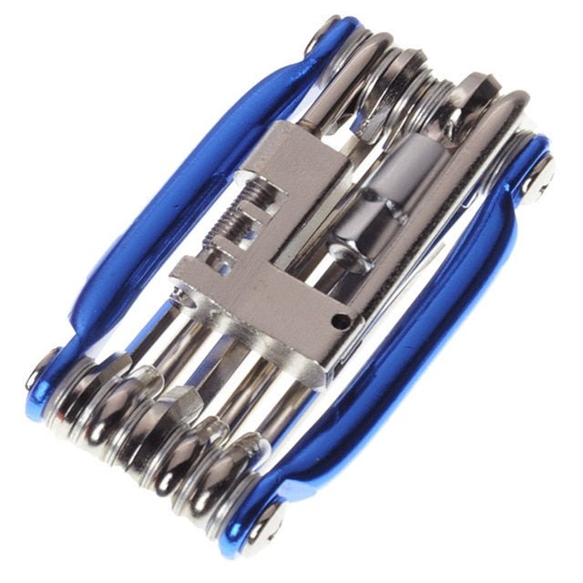 Bike Tools Bicycle Repairing Set 15 In 1 Bike Repair Tool Kit Wrench Screwdriver Chain Carbon steel