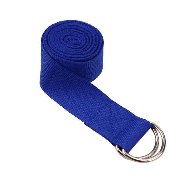 Women Yoga Stretch Strap Multi-Colors D-Ring Belt Fitness Exercise Gym Rope Figure Waist Leg