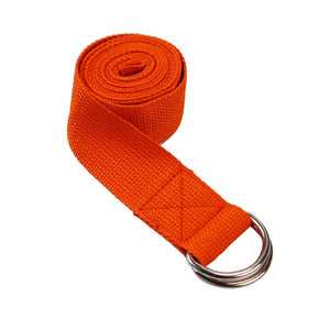 Women Yoga Stretch Strap Multi-Colors D-Ring Belt Fitness Exercise Gym Rope Figure Waist Leg