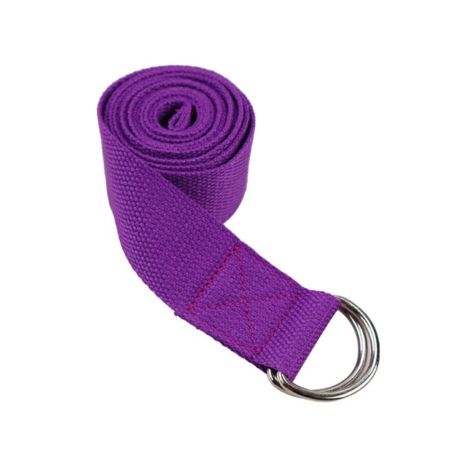 Women Yoga Stretch Strap Multi-Colors D-Ring Belt Fitness Exercise Gym Rope Figure Waist Leg