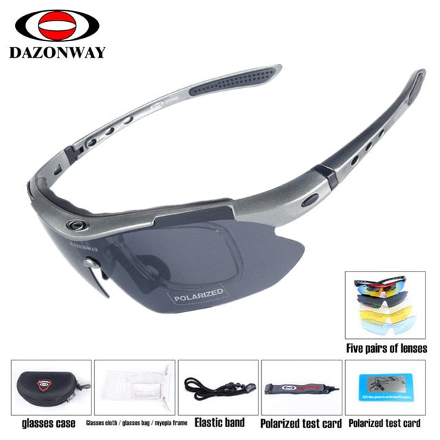 Polarized Cycling Glasses Men Women 5 Lens MTB Road Bike Sunglasses UV400 Fishing Goggles Running