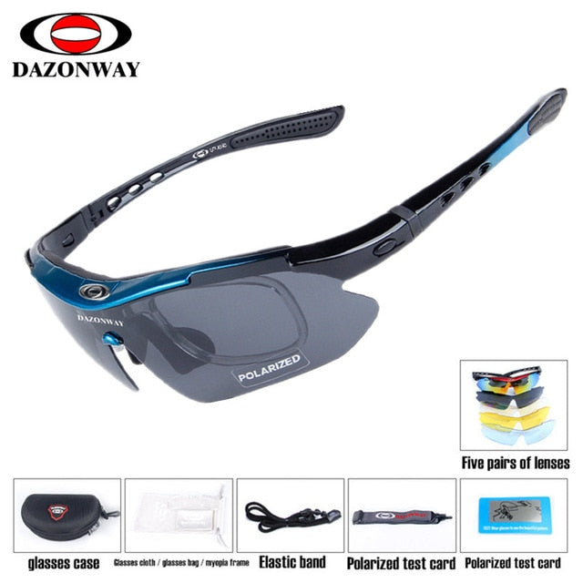 Polarized Cycling Glasses Men Women 5 Lens MTB Road Bike Sunglasses UV400 Fishing Goggles Running