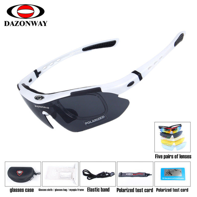 Polarized Cycling Glasses Men Women 5 Lens MTB Road Bike Sunglasses UV400 Fishing Goggles Running