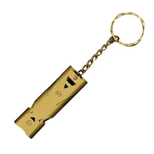 150 DB Stainless Steel High-frequency Emergency Survival Whistle Keychain SOS Double Tube EDC Whistle