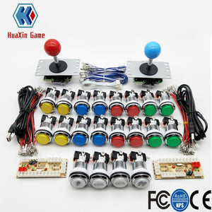 Zero Delay Arcade cabinet DIY kit for 5V LED chrome push button SANWA Joystick 1 & 2 player