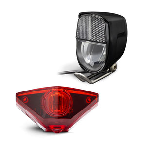 Onature ebike light set with 70 lux e bike headlight / rear light input DC6V 12V 24V 36V 48V 60V LED