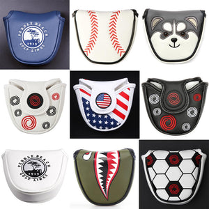 Magnetic  Closure Customized Golf Mallet Putter Covers Headcover Synthetic Leather Multi Style