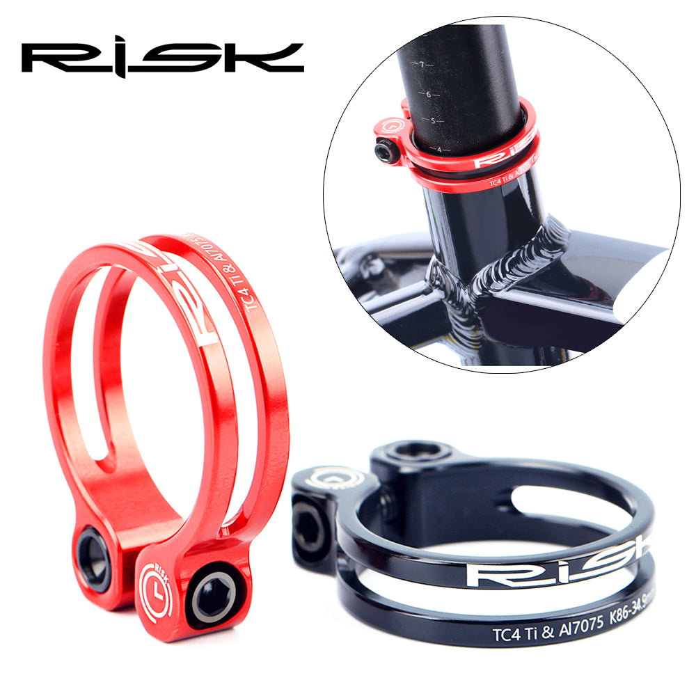 Quick Release 31.8mm 34.9mm Aluminum Alloy Road Mountain Bicycle Seatpost Clamp Collar with Titanium Bolt