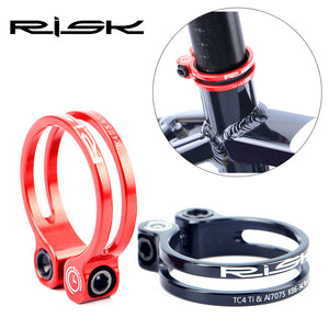 Quick Release 31.8mm 34.9mm Aluminum Alloy Road Mountain Bicycle Seatpost Clamp Collar with Titanium Bolt