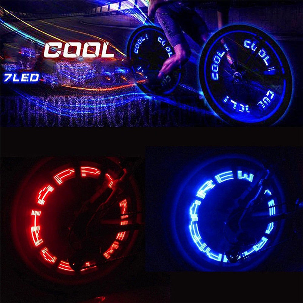 Waterproof Bike Wheel Lights Pattern Changing 7 LED