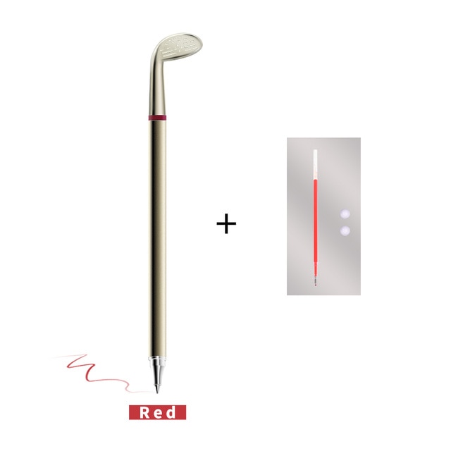 Metal Sign Pen Golf Club Pen Gift for Golfer Coworker Xmas Golf Pens Office Stationery Desktop Blue Red Black
