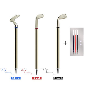 Metal Sign Pen Golf Club Pen Gift for Golfer Coworker Xmas Golf Pens Office Stationery Desktop Blue Red Black