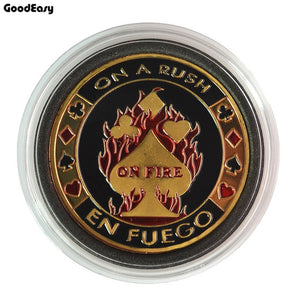 Metal Poker Card Guard Protector Poker Cards Metal Souvenir Poker Chips Dealer Coins