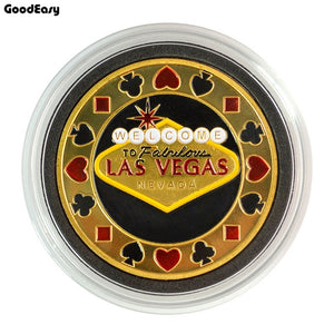 Metal Poker Card Guard Protector Poker Cards Metal Souvenir Poker Chips Dealer Coins