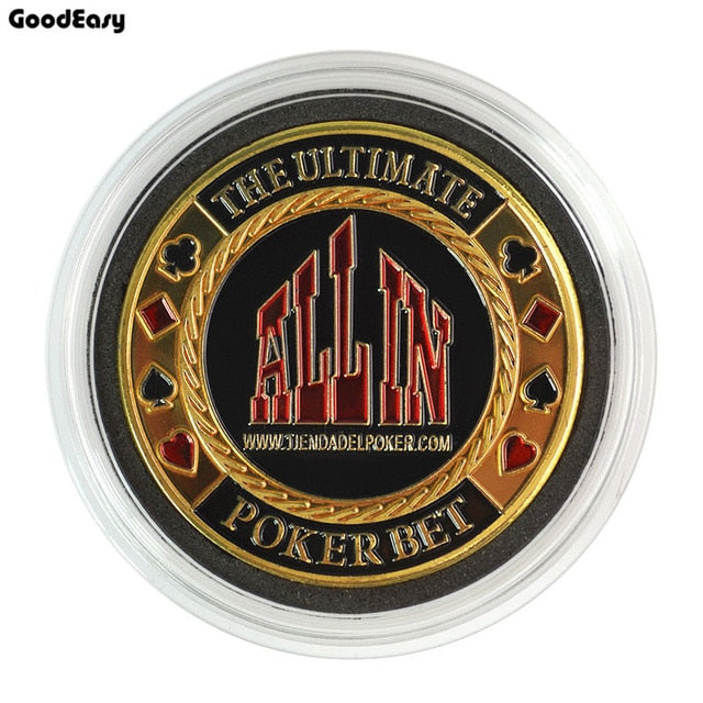Metal Poker Card Guard Protector Poker Cards Metal Souvenir Poker Chips Dealer Coins