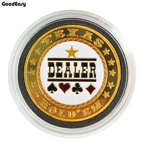 Metal Poker Card Guard Protector Poker Cards Metal Souvenir Poker Chips Dealer Coins