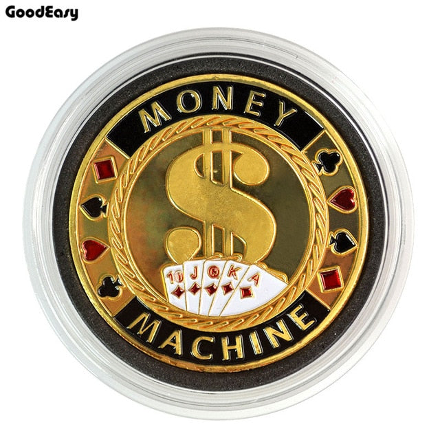 Metal Poker Card Guard Protector Poker Cards Metal Souvenir Poker Chips Dealer Coins