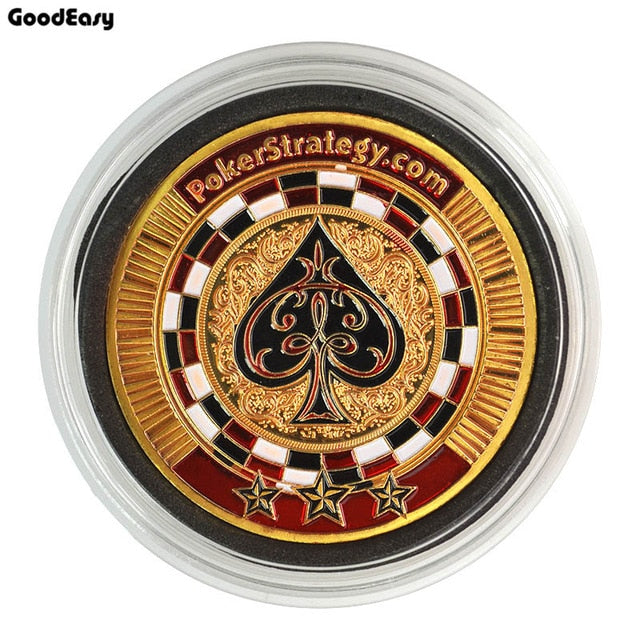 Metal Poker Card Guard Protector Poker Cards Metal Souvenir Poker Chips Dealer Coins