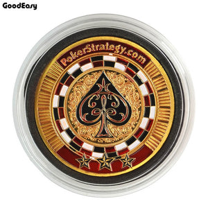 Metal Poker Card Guard Protector Poker Cards Metal Souvenir Poker Chips Dealer Coins