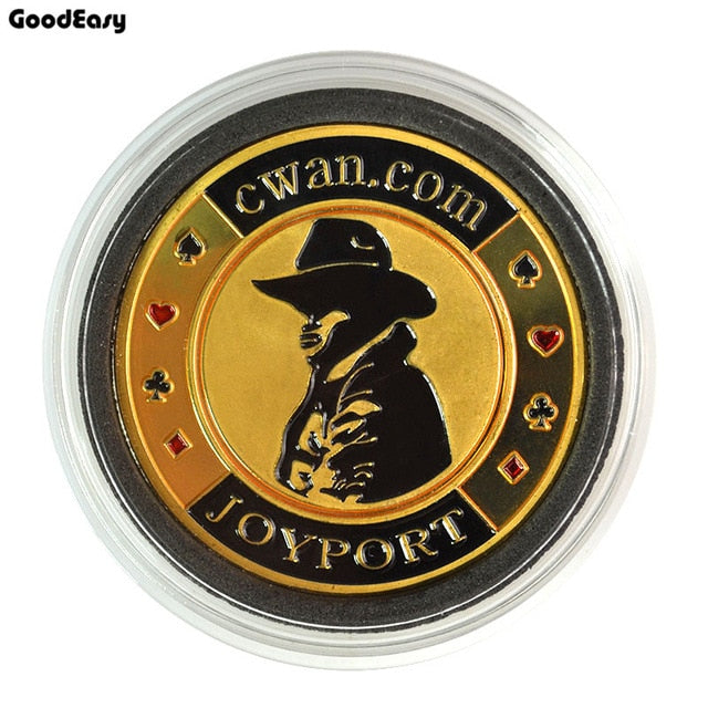 Metal Poker Card Guard Protector Poker Cards Metal Souvenir Poker Chips Dealer Coins