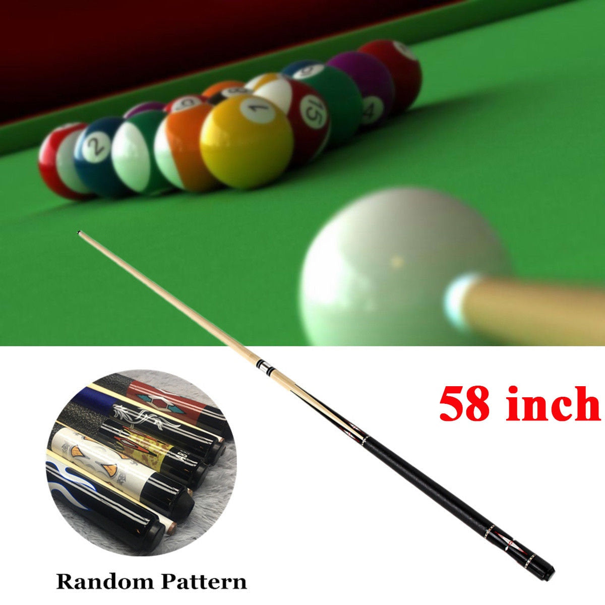 Pool Cue New 58" Billiard House Bar Pool