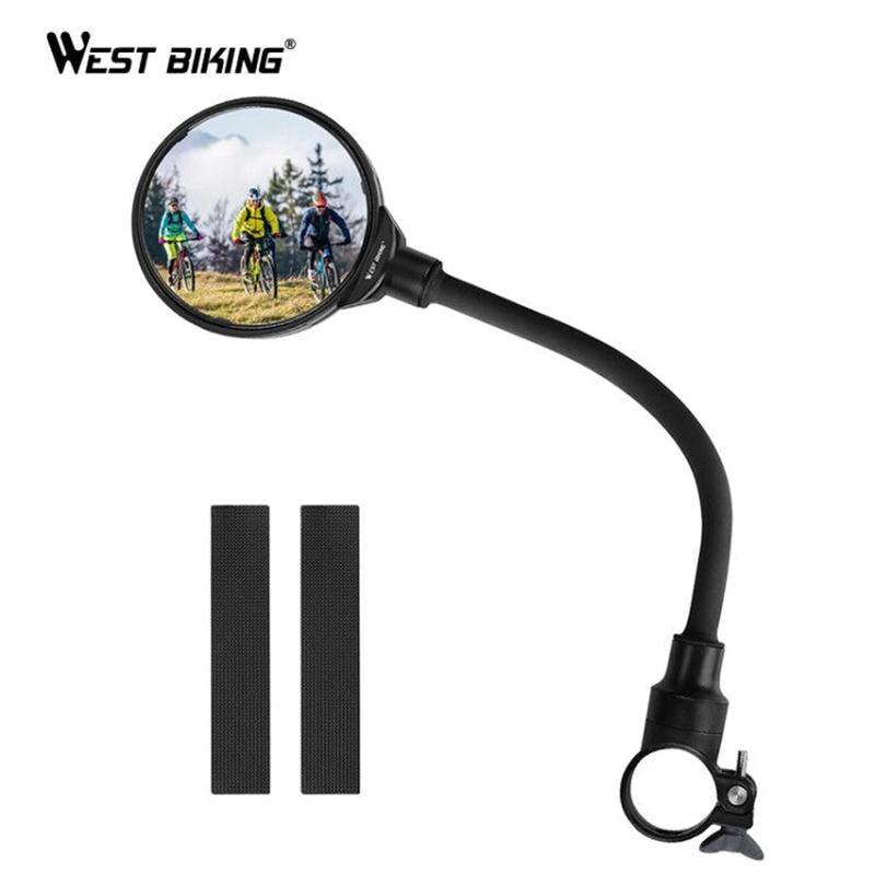 WEST BIKING Bike Rearview Mirror Handlebar Mirror MTB  Flexible Adjustable/ View Mirror 1 PC