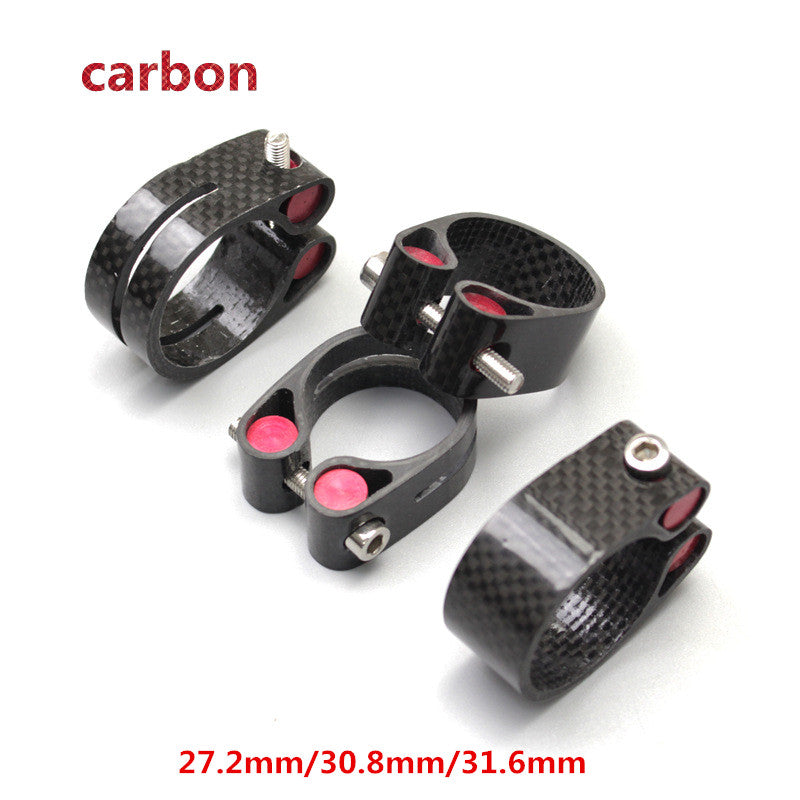 Bicycle carbon fiber seat post clamp 27.2mm 30.8mm 31.6mm locking seat tube clip carbon ultralight