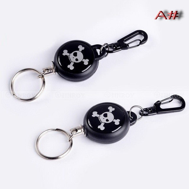 EDC Outdoor Steel Rope Burglar Keychain Tactical Retractable Key Chain Camping Key