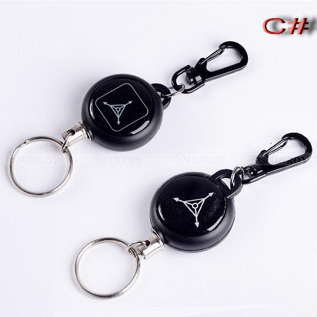 EDC Outdoor Steel Rope Burglar Keychain Tactical Retractable Key Chain Camping Key