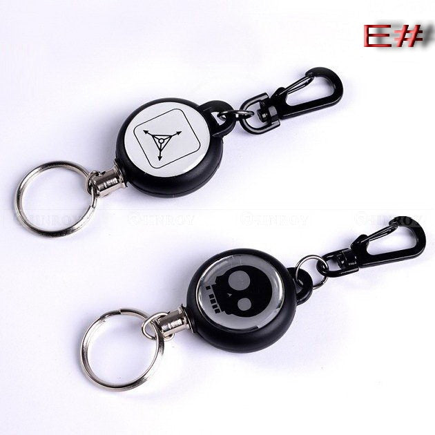 EDC Outdoor Steel Rope Burglar Keychain Tactical Retractable Key Chain Camping Key