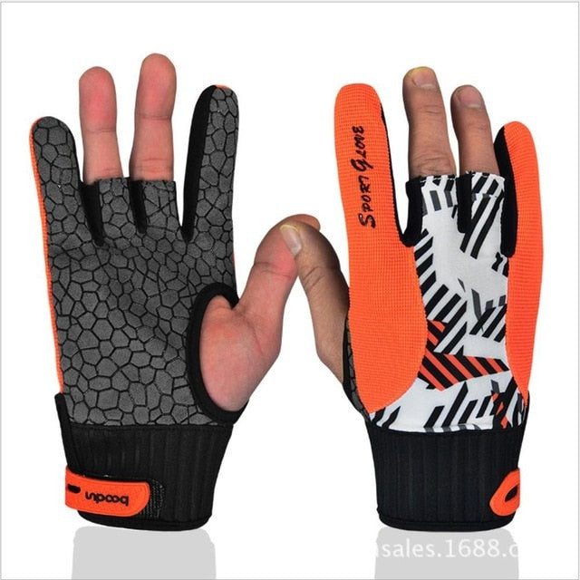 BOODUN Professional anti-skid  bowling gloves Comfortable Bowling / Semi-finger instruments