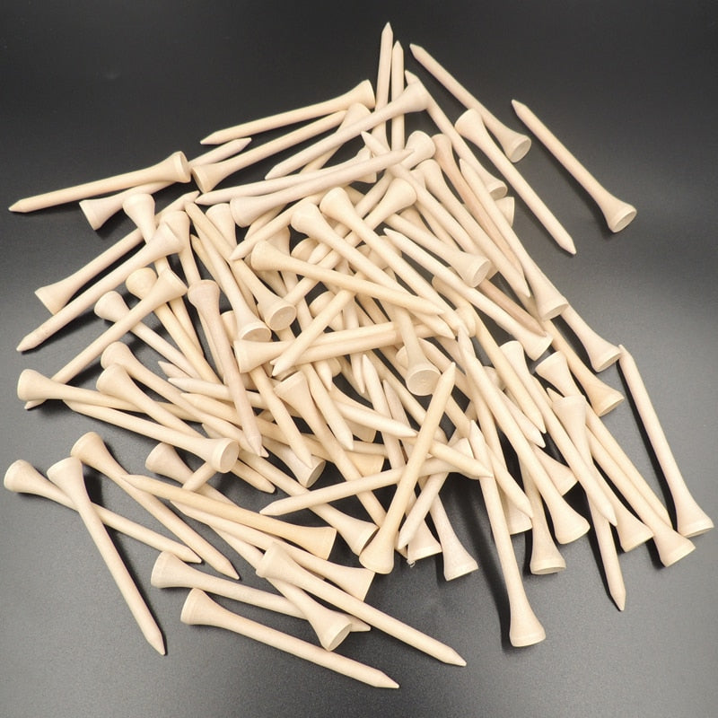 100pcs/pack  4.2cm/5.4cm/7.0m/8.3cm Wooden Golf Tees High Quality