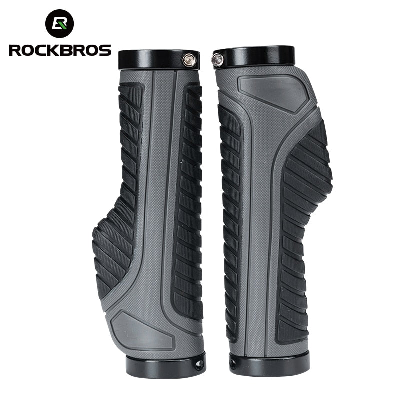 ROCKBROS Cycling MTB Mountain Bike Anti Slip Double Lock Rubber Handlebar Grips Bar Tapes Soft