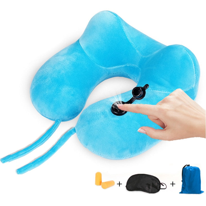 YOUGLE Air Inflatable U Shaped Travel Neck Pillow