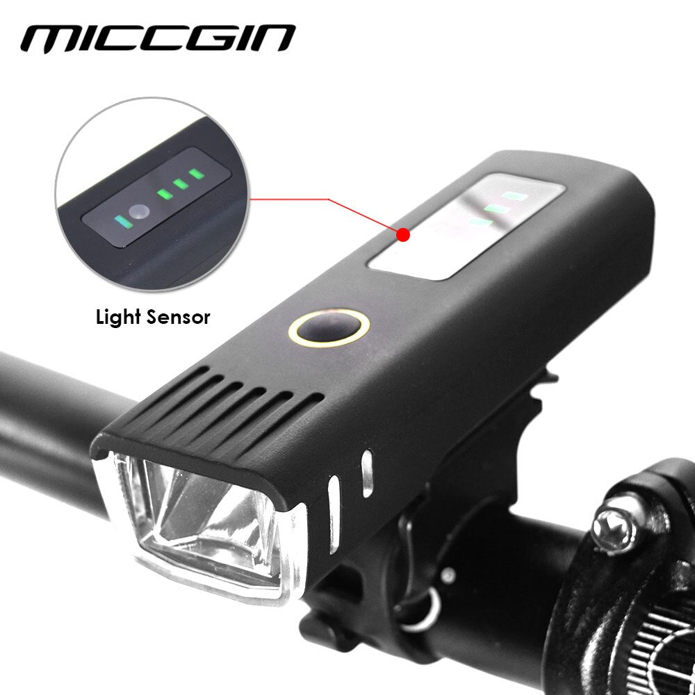 MICCGIN Bike Sensor Battery Display LED Bicycle Light Lantern For Bicycle Waterproof USB Lamp