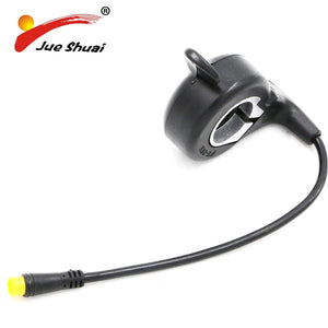 Electric Bike Throttle With 14cm Waterproof Cable Plug Black Metal Thumb Throttle Bikes