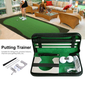 Portable Golf Putter Putting Trainer Set Indoor Training Equipment Golfs Ball Holder Training Aids