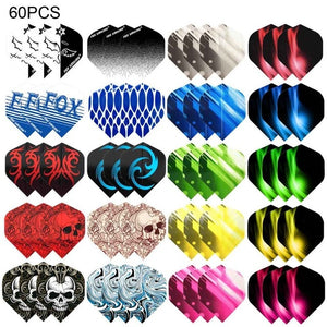 Fox Smiling Dart Flights Set 60PCS Multiple Styles Colorful PET Darts Flights Professional