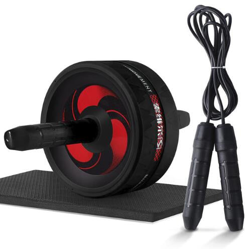 New 2 in 1 Ab Roller&Jump Rope No Noise Abdominal Wheel Ab Roller with Mat For Arm Waist Leg Exercise