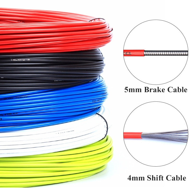 3m Wire For Bicycle Bike Shifters Derailleur Brake Cables Shift Cable 4mm/5mm MTB Road Bike