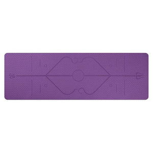 1830*610*6mm TPE Yoga Mat with Position Line Non Slip Carpet Mat For Beginner