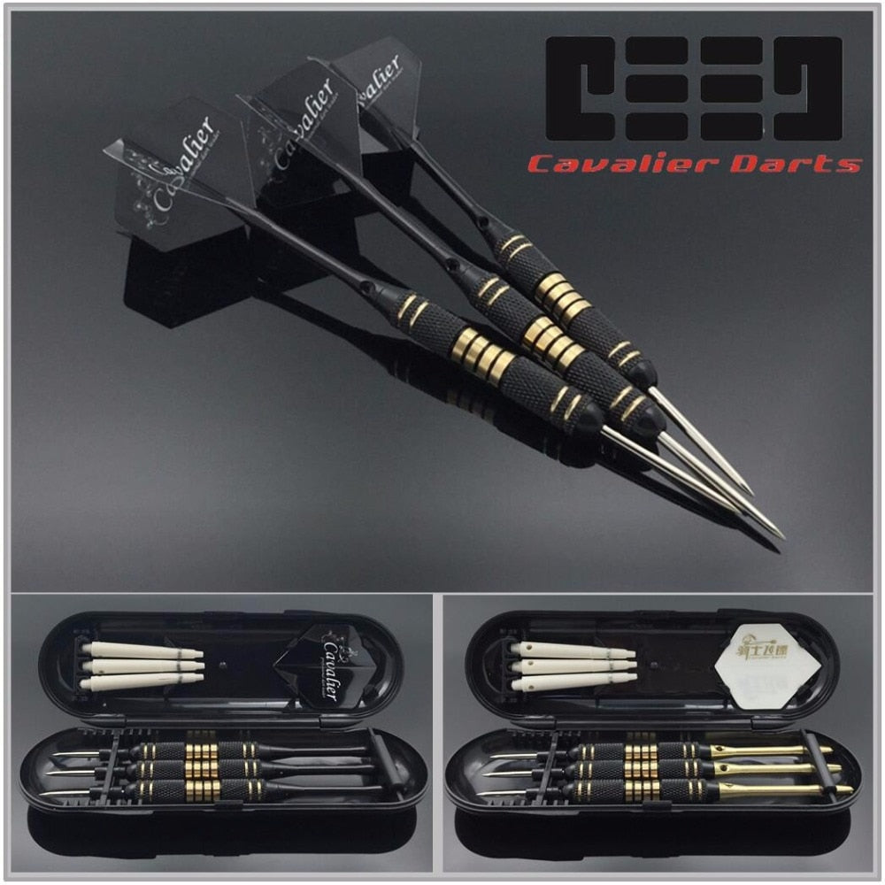 3pcs/set Professional Darts Free Carry Box 24g 25g Black Golden Color Steel