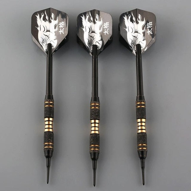 3PCS Black Professional Darts 18g Safty Soft Darts Electronic Soft Tip Dardos For Indoor