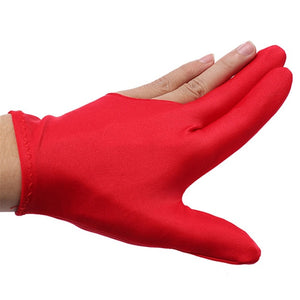 1Pcs Spandex Snooker Billiard Cue Glove Pool Left Hand Open Three Fingerfor Unisex