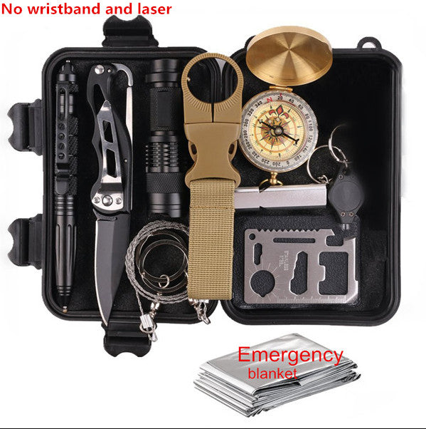 Survival kit set military outdoor travel mini camping tools aid kit emergency multifunct