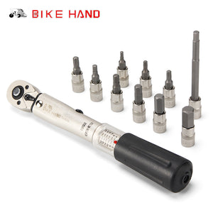 BIKEHAND Bicycle Repair/ Kit Bike Torque Wrench Allen/Socket Set Road MTB Bike Tools 1/4'' Torque Fix Set 2-24 NM