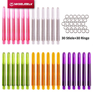 WINMAX Dart Accessory 30 Pieces 35mm/41mm /48mm PC Dart Shafts